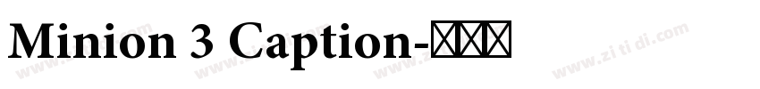 Minion 3 Caption字体转换